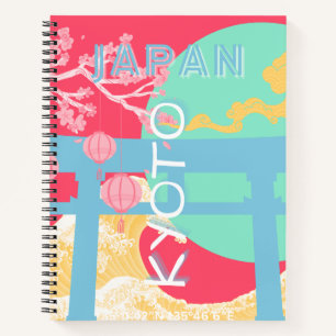 Kyoto Japan Retro Travel Art Notebook