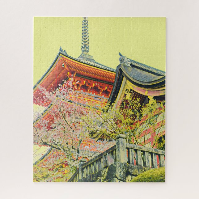 Kyoto  Japan temple Springtime photography Jigsaw Puzzle (Vertical)
