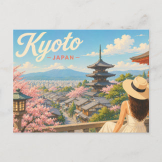 Kyoto - Japan The Lady in the Hat Travel Postcard