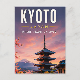 🏯 Kyoto Japan Timeless Temple Home Decor 🌸 Postcard