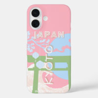 Kyoto Japan Travel Art, Pastel Travel Art