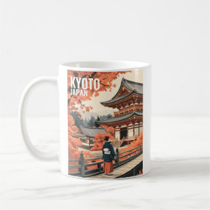 Kyoto Japan Travel Autumn Temple Retro Personalize Coffee Mug