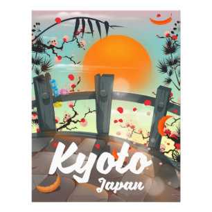 Kyoto Japan travel poster