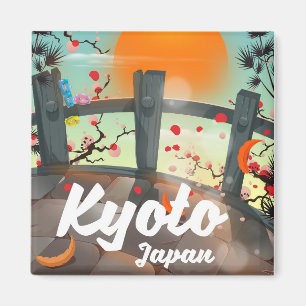 Kyoto Japan travel poster Magnet