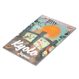 Kyoto Japan travel poster Notepad