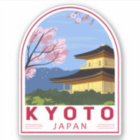 Kyoto Japan Travel Retro Travel Emblem