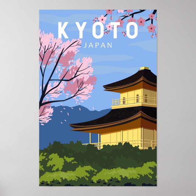 Kyoto Japan Travel Vintage Art Poster (Front)