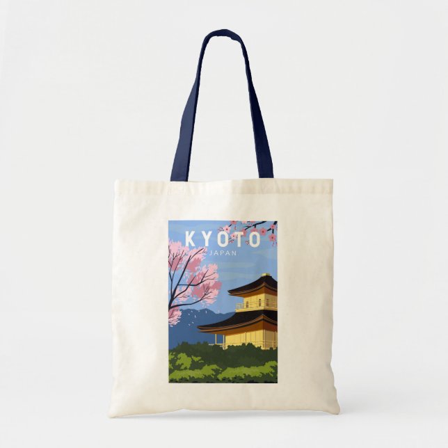 Kyoto Japan Travel Vintage Art Tote Bag (Front)