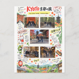 Kyoto Japan Trip 5 Photo Collage Travel Zine Postcard