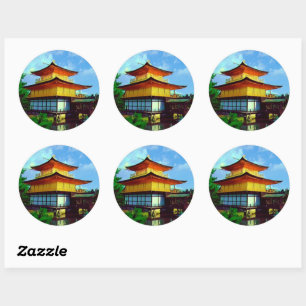 Kyoto - KINKAU - Golden Pavillion Classic Round Sticker