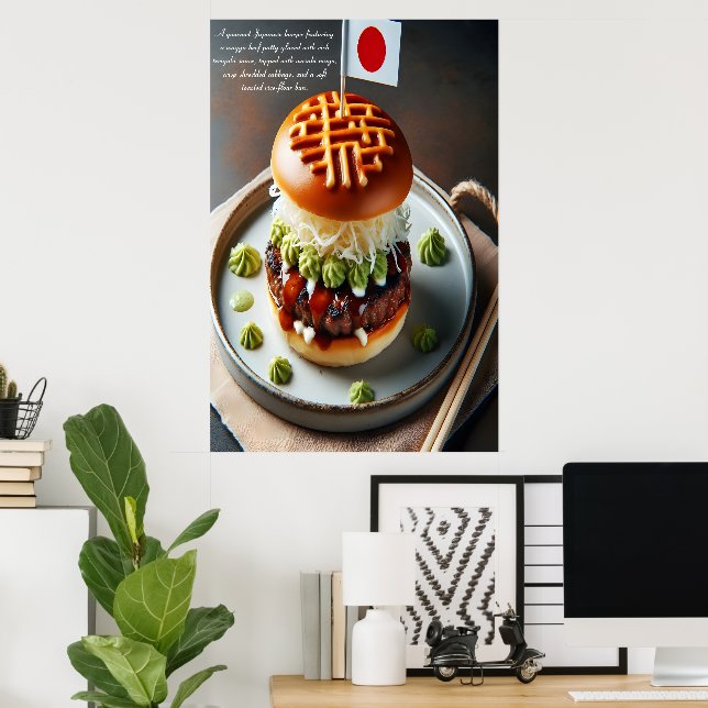 Kyoto Kitchen Burger Sensation 24x36 Poster (Home Office)