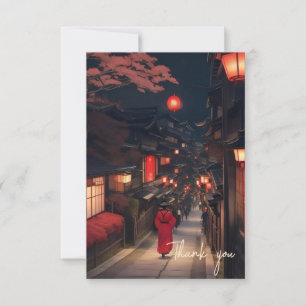 Kyoto Night Lantern Walk Thank You Card