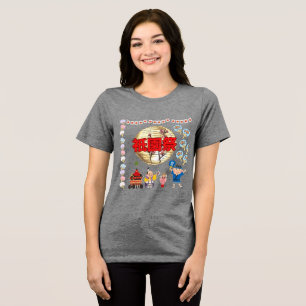 Kyoto Summer Radiance grey Tri-Blend Shirt