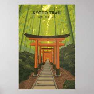 Kyoto Trail Japan Travel Poster
