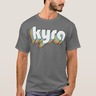 Kyra Retro Rainbow Typography Faded Style T-Shirt