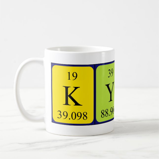 Kyran periodic table name mug (Left)