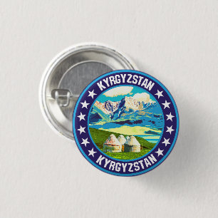 Kyrgyzstan                                         3 cm round badge