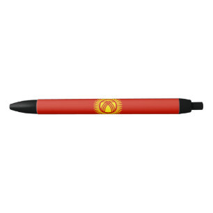 Kyrgyzstan flag black ink pen