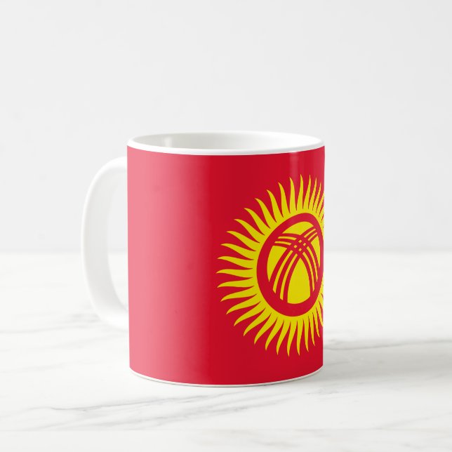 Kyrgyzstan Flag Coffee Mug (Front Left)