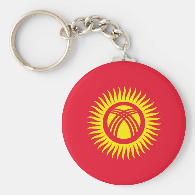 Kyrgyzstan Flag Key Ring (Front)
