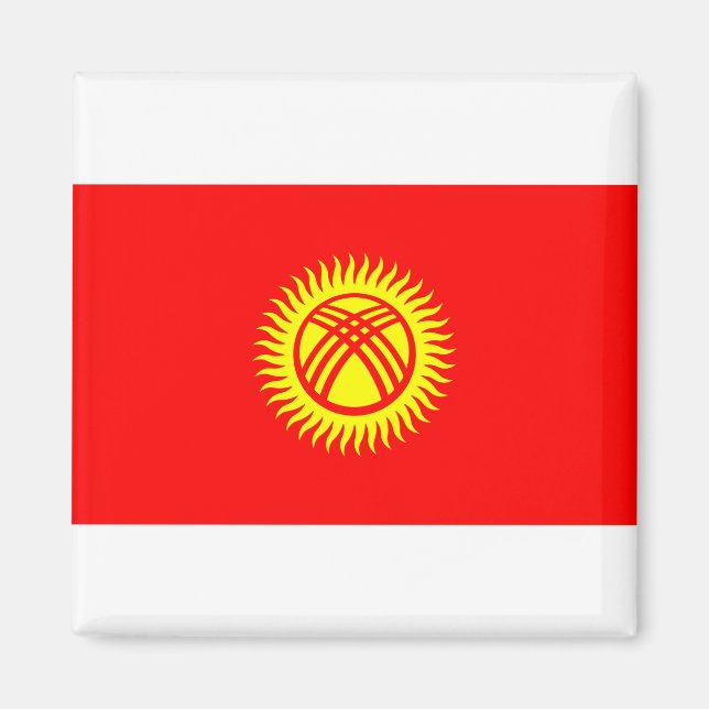 Kyrgyzstan Flag Magnet (Front)