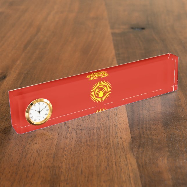 Kyrgyzstan flag nameplate (Side)