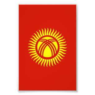 Kyrgyzstan flag photo print