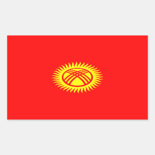 Kyrgyzstan Flag Rectangular Sticker