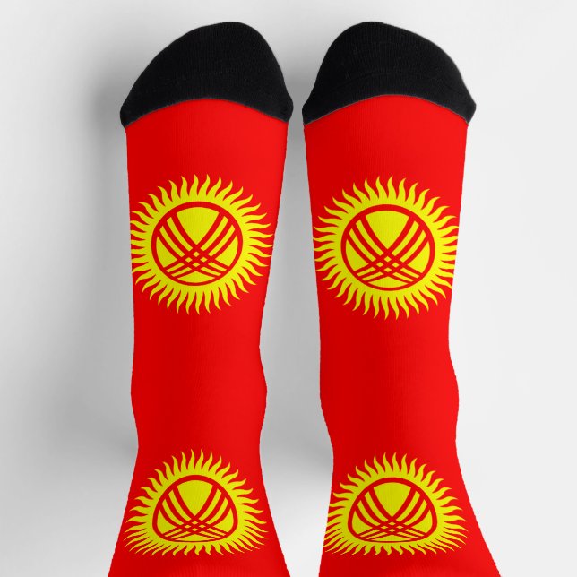 Kyrgyzstan Flag Socks (Top)