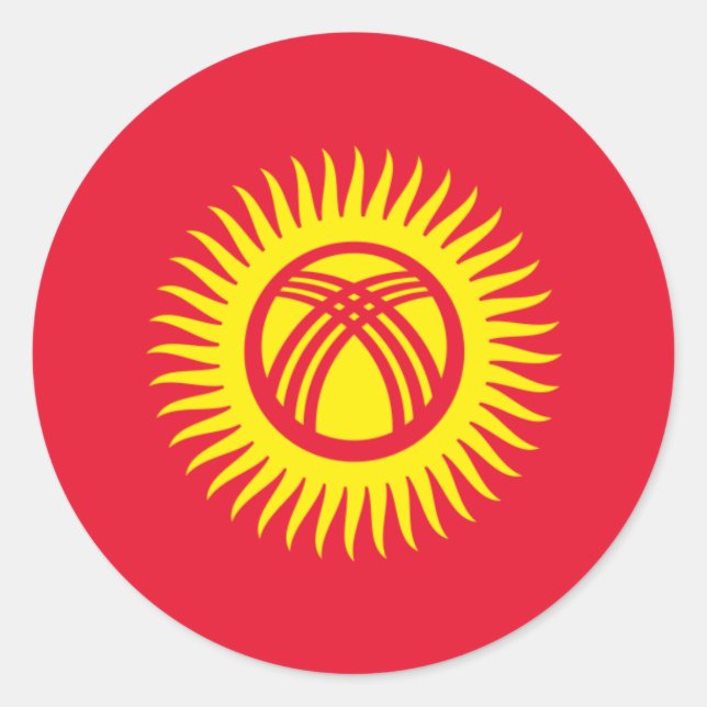 Kyrgyzstan Flag Sticker (Front)
