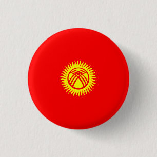 Kyrgyzstani Flag, Flag of Kyrgyzstan 3 Cm Round Badge