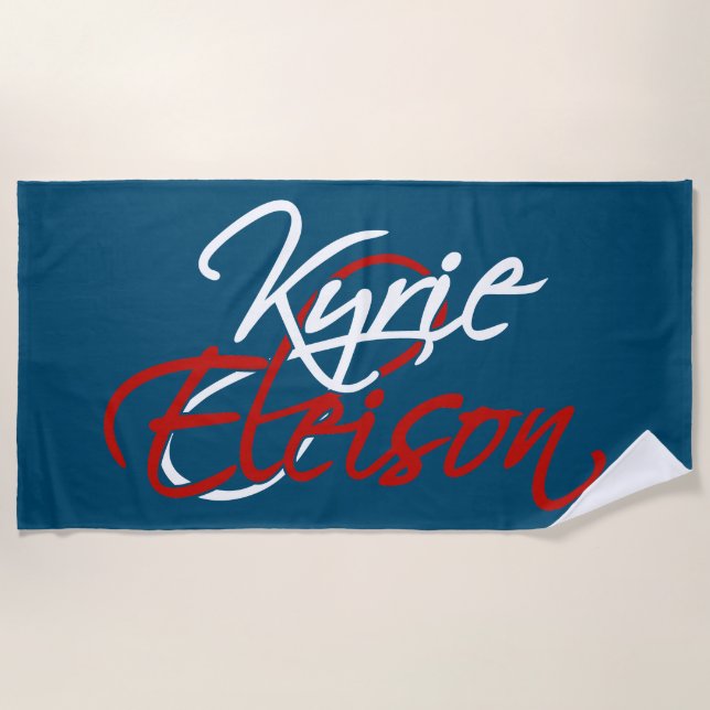 Kyrie Eleison Beach Towel (Front)
