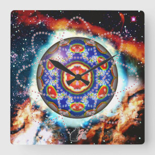 Kyron Orbz Square Wall Clock