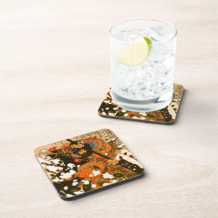 Kyusempo Sakucho Black Stallion Kuniyoshi Fine Art Coaster