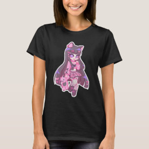 Kyuuchandesu Neko Emo Girl Cat Alt Girl Aesthetic  T-Shirt