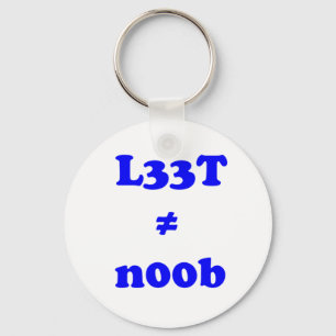 l33t leet n00b noob key ring