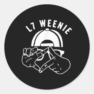 L7 Weenie Baseball Softball Season Apparel Classic Round Sticker
