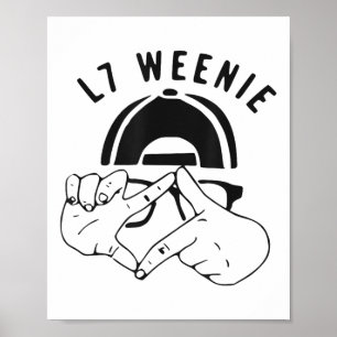 L7 Weenie Funny Youth Kids Boys Baseball _1 Poster