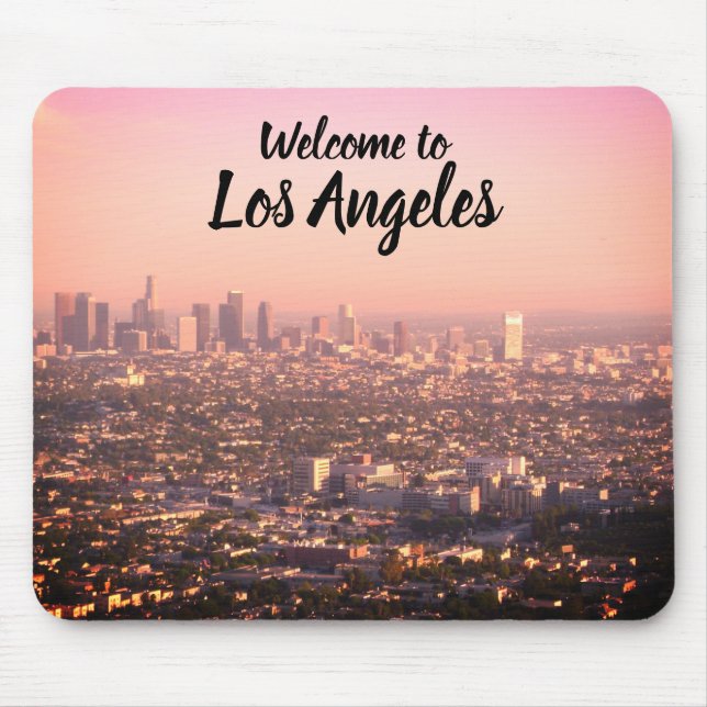 L.A. at Sunset: Welcome to Los Angeles Mouse Pad (Front)