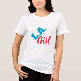 L.A. Girl Los Angeles California Modern Minimalist Tri-Blend Shirt