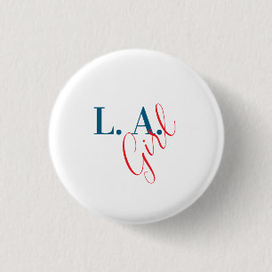 L. A. Girl Los Angeles Modern Minimalist Plain 3 Cm Round Badge