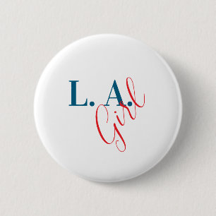 L. A. Girl Los Angeles Modern Minimalist Plain 6 Cm Round Badge