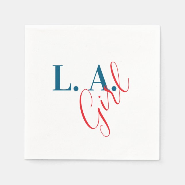 L. A. Girl Los Angeles Modern Minimalist Plain Napkin (Front)