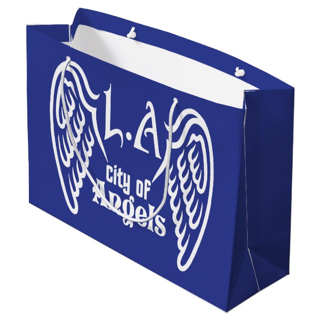 L.A. Wings custom colour large gift bag (Back Angled)