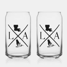L.A.X 16 oz. Glass Can 