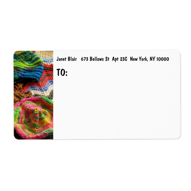 L Artisanware Knit Shipping Label (Front)