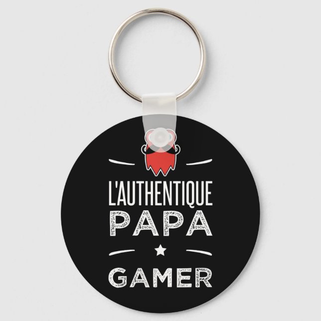 L authentic papa gamer key ring (Front)