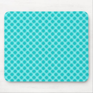 L Blue / Teal Clover Ribbon by Kenneth Yoncich Mouse Pad