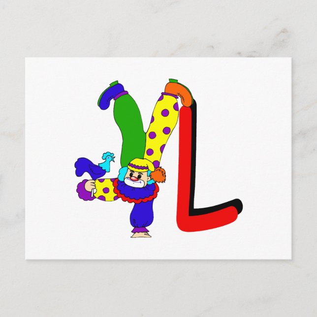 L Clown Postcard (Front)