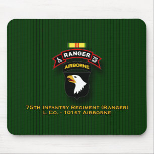 L Co, 75th Infantry - Ranger - 101st Abn - Vietnam Mouse Pad